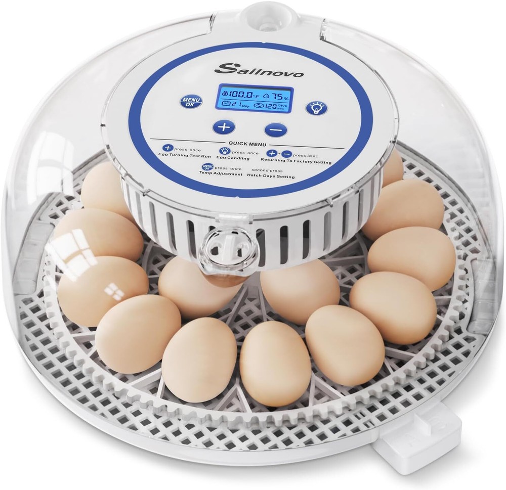 18 Egg Incubator for Hatching Chick with Automatic Turning & Stop, Egg Candler