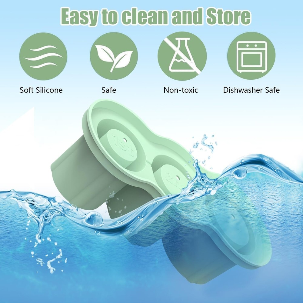 Silicone Ice Cube Tray Set with Lids Stackable Easy Release Freezer Mold