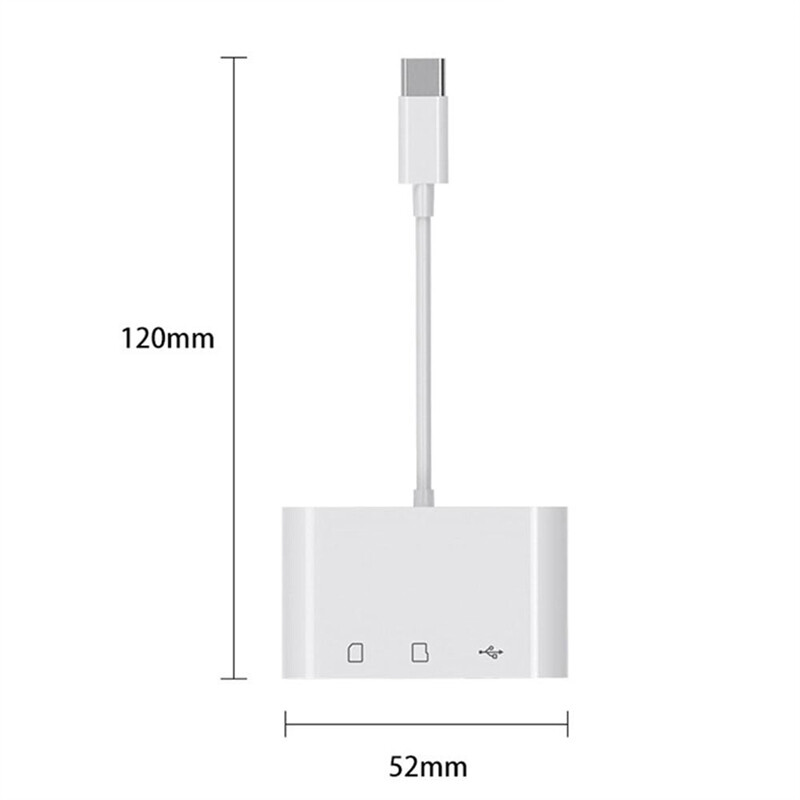 3 in 1 Type C USB OTG Adapter SD/TF Card Reader For Samsung Android MacBook