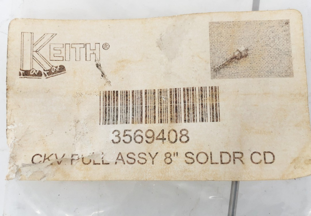 New Keith 3569408 Check Valve Assembly Pilot Pull Ball Block 8" SOLDER CD