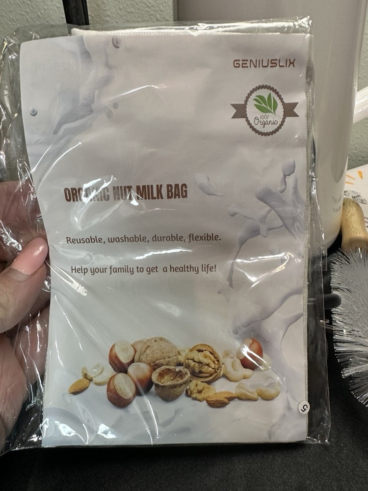 Geniuslix Automatic Vegan Nut Milk Maker Machine 24 oz Bundle In Box