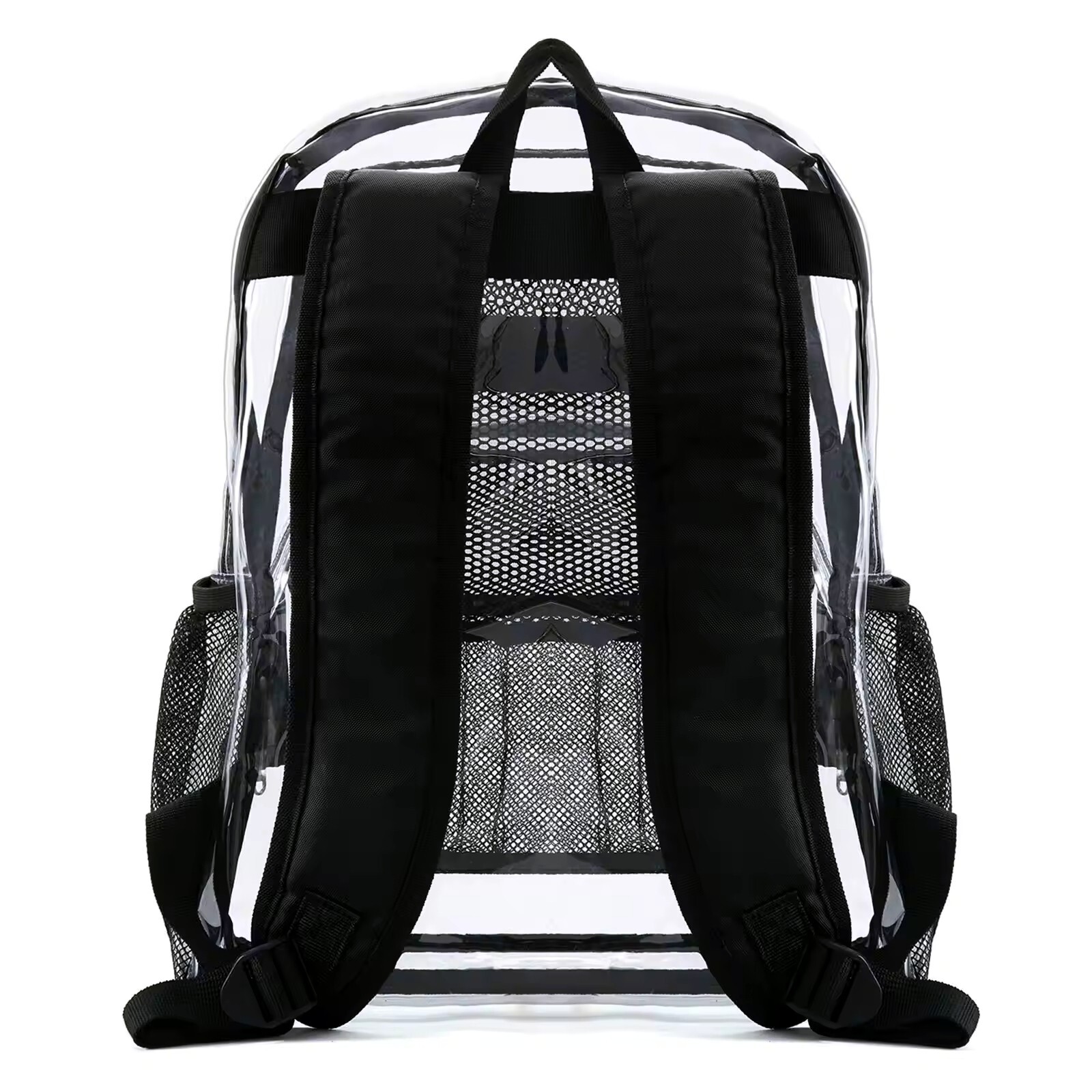LARGE HEAVY DUTY CLEAR BACKPACK .5MM Transparent PVC School Stadium Waterproof