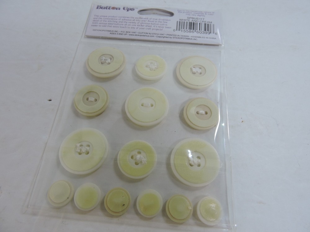 Sticko Button Ups Adhesive Buttons 5 packages different colors