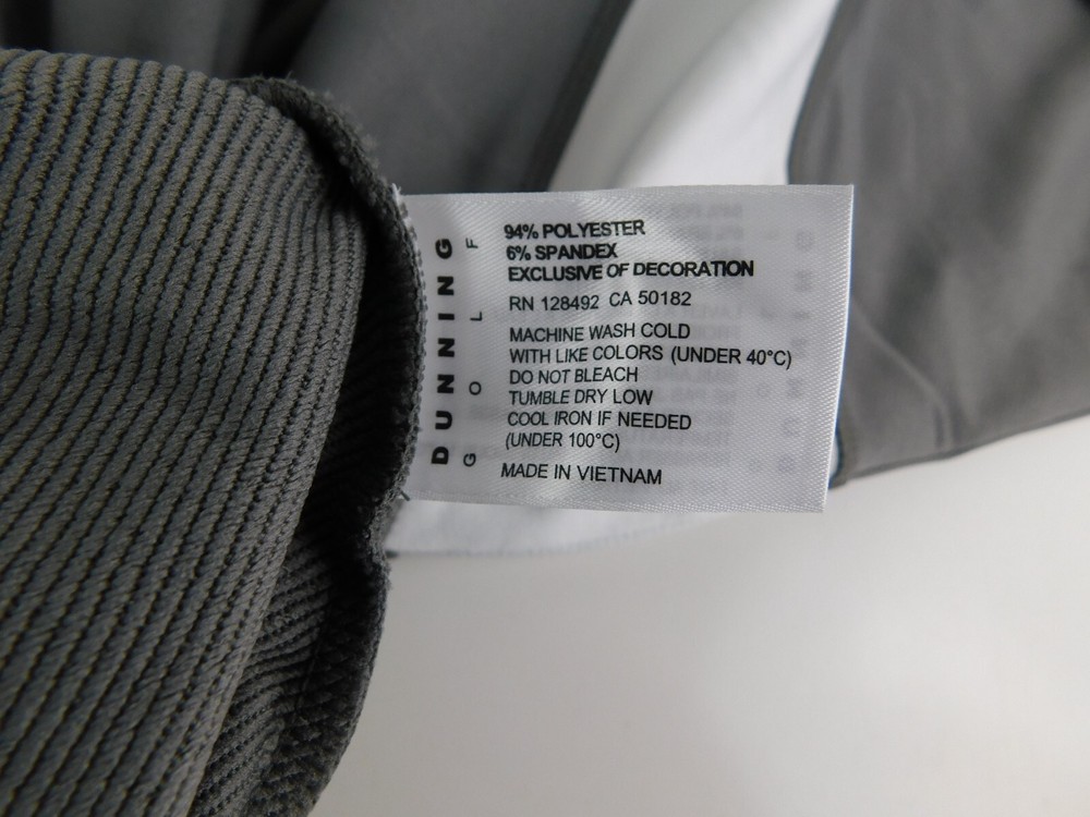 Dunning Golf Mens Designer Gray White Pullover QZ Jacket Large NICE