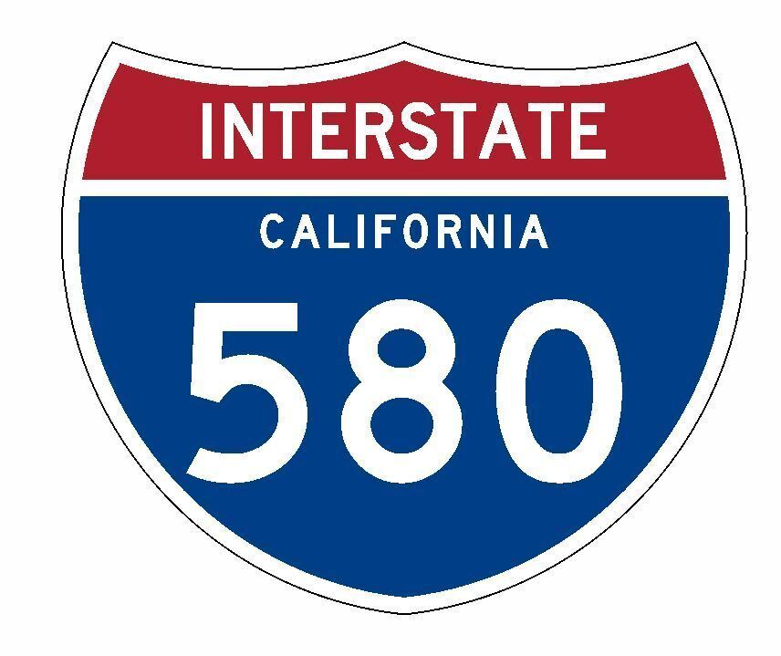 Interstate 580 Sticker Decal