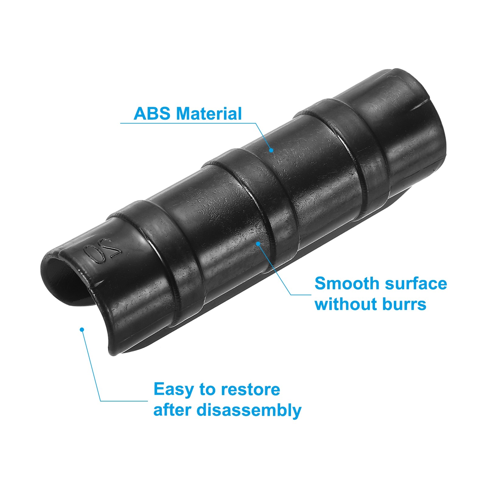 20Pcs 3/4" 20mm Greenhouse Snap Plastic Greenhouse Clamp Clip Tube Black