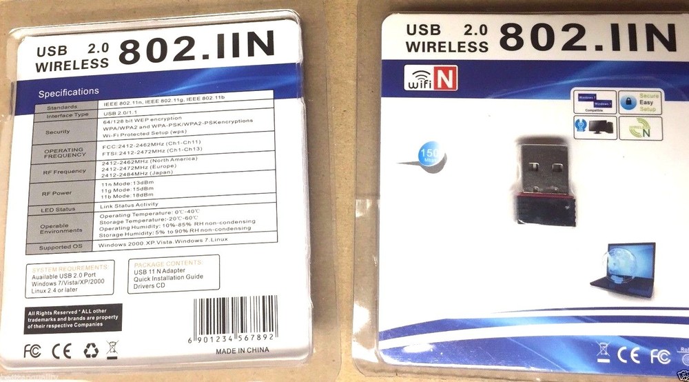 Mini / micro Wireless N Fast USB Wifi Adapter LAN Network Adapter 802.11n/g/b