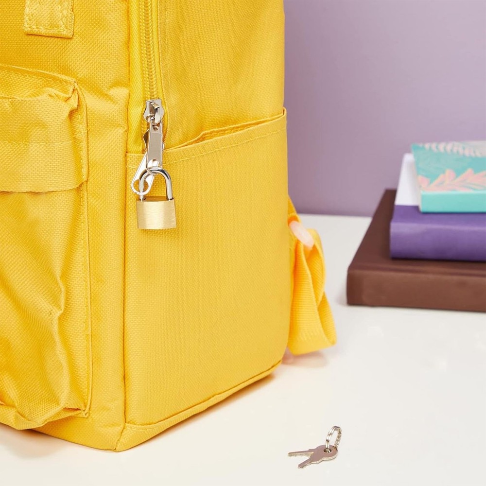 3 Pcs Small Solid Brass Locks with Keys, Mini Key Locks for Luggage Locks, Ba...