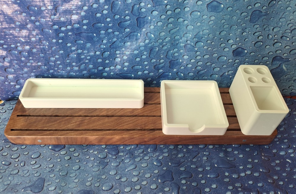 OGMONK GATHER MODULAR DESK ORGANIZER WALNUT BIN18