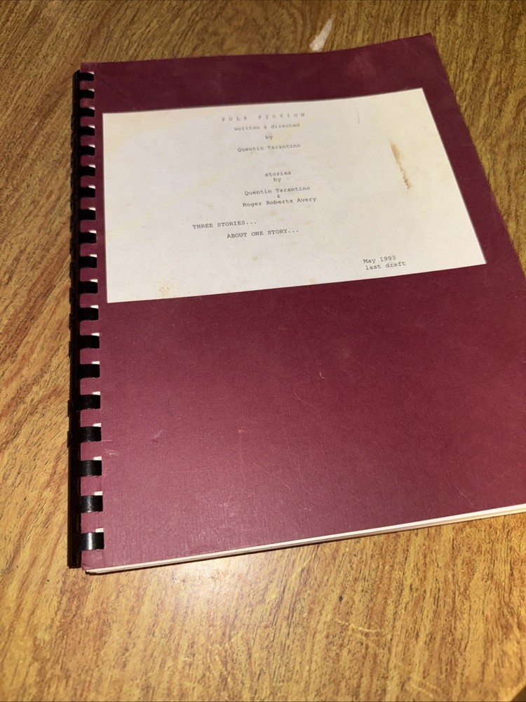 Pulp Fiction Script Print Quentin Tarantino Spiral Bound Last Draft
