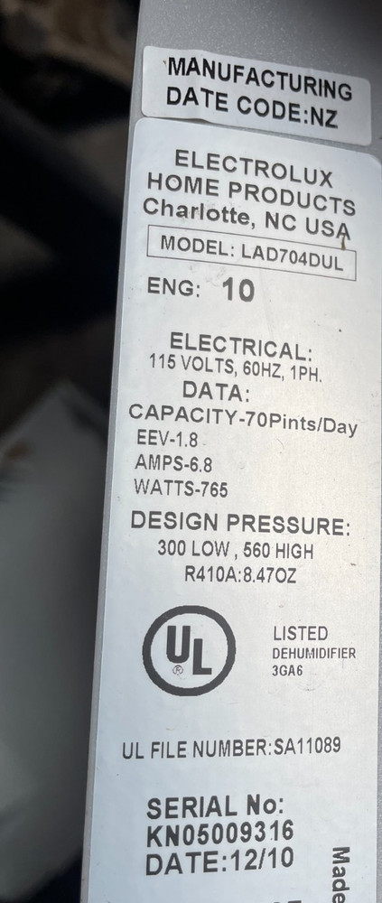 Frigidaire MODEL # LAD704DUL Dehumidifier CAPACITOR cbb65a-1