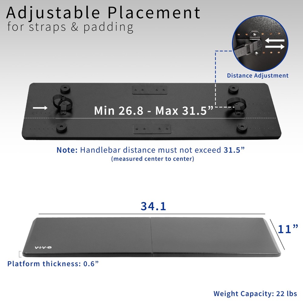 Universal Treadmill Desk, Ergonomic Platform Designed for Notebooks, Tablets,...