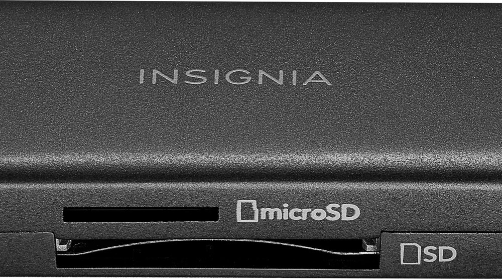 Insignia- USB 3.0 SD and microSD Memory Card Reader - Black