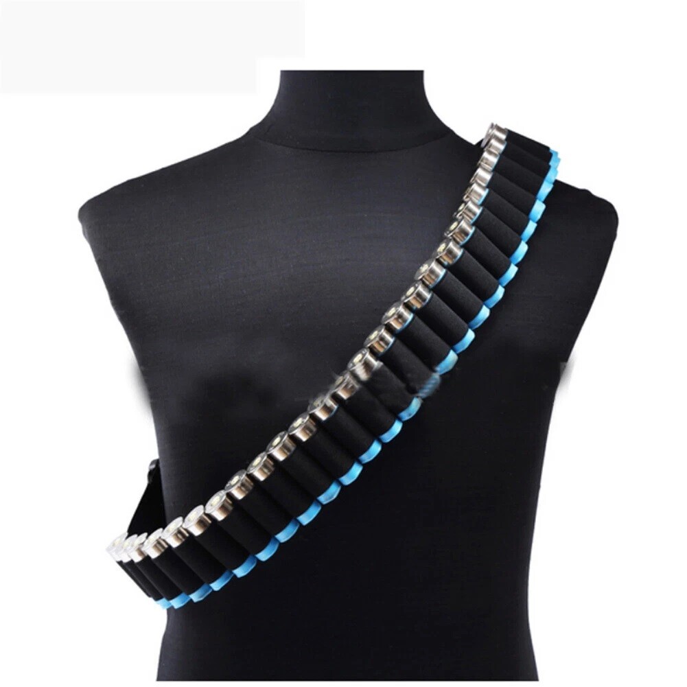 Tactical Shotgun Shell Bandolier for 12/20 Gauge Adjustable Shell Shoulder Belt