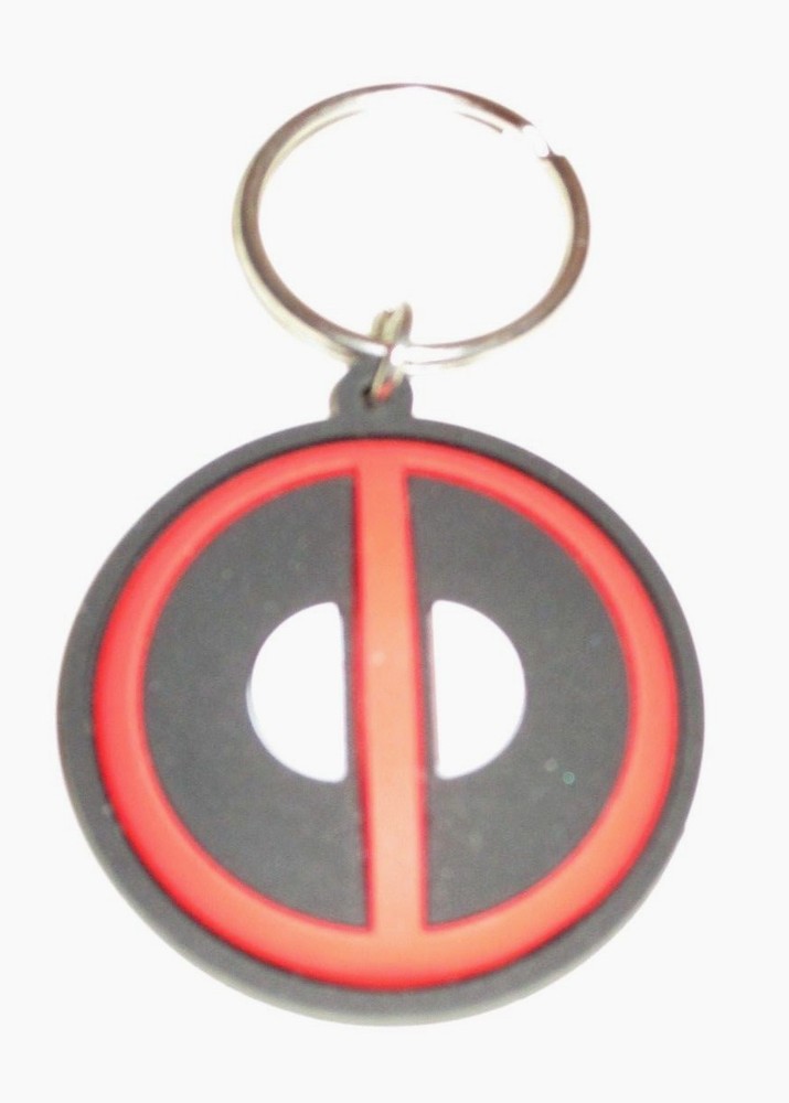 MARVEL COMICS DEADPOOL COMIC BOOK HERO LOGO SILICONE KEY RING KEYCHAIN 2012