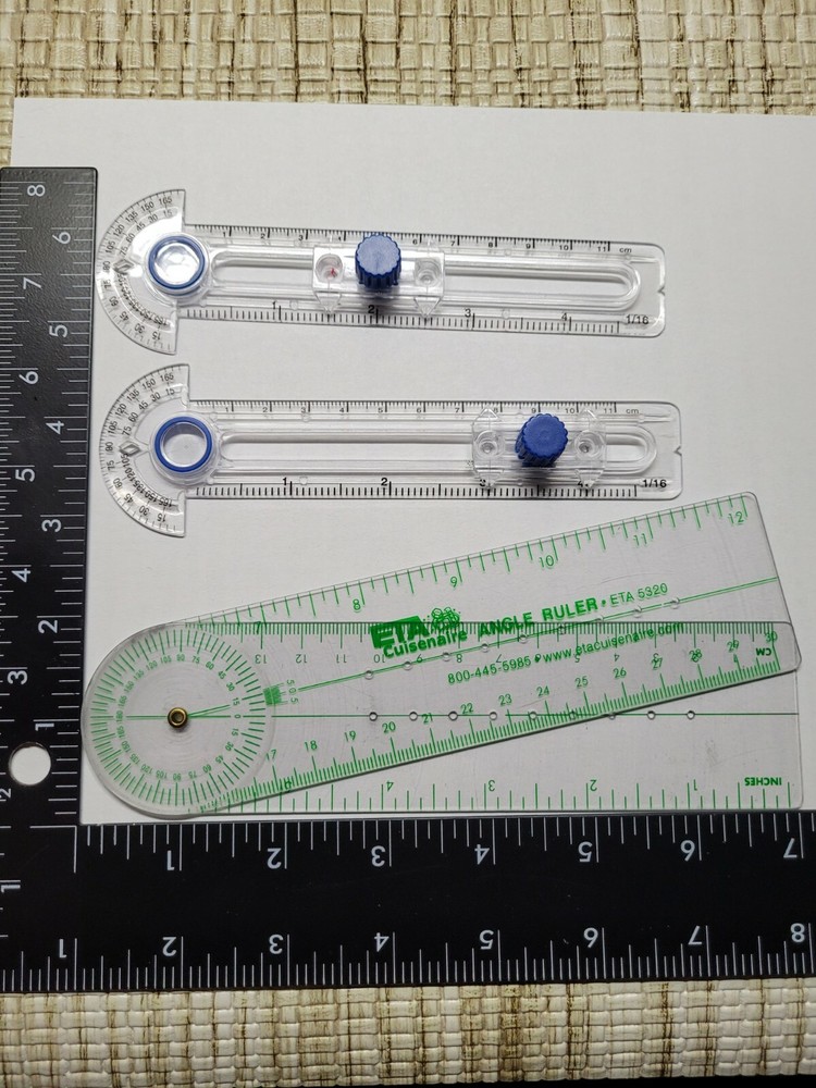 2 Geo Tool Compass and 1 angle ruler MATH DRAFTING ART Preowned