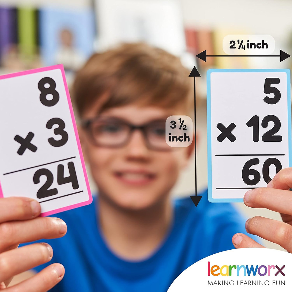 Multiplication Flash Cards 3Rd Grade | 183 Math Flash Cards & Times Table Chart,