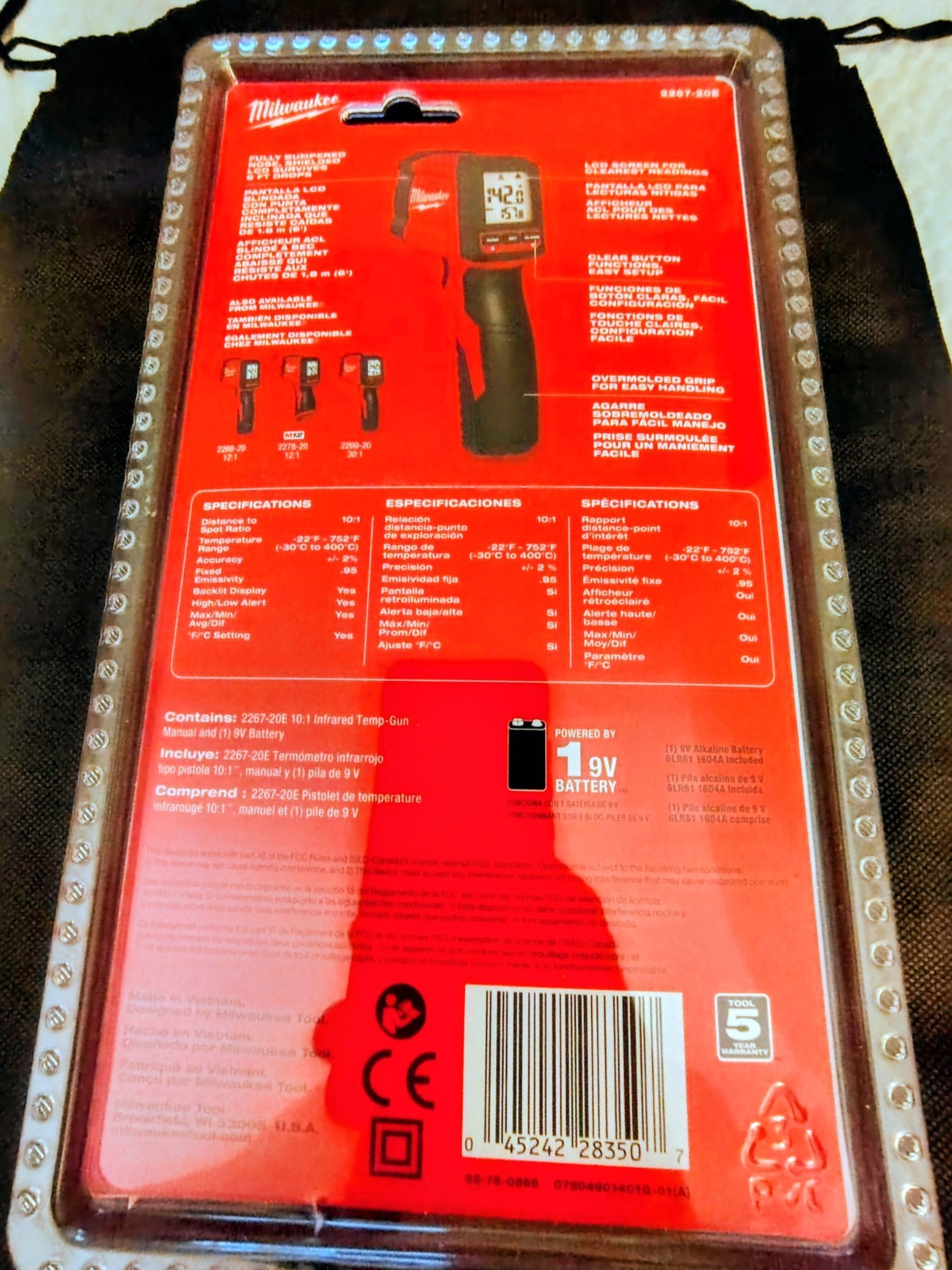 Milwaukee 2267-20E 10:1 Infrared Temp-Gun NEW