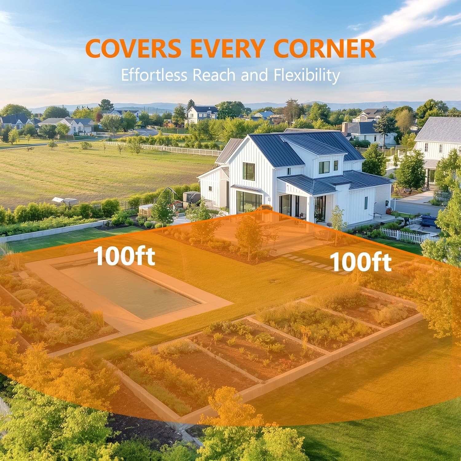 wikiwiki Retractable Garden Hose Reel 1/2 in x 100 ft, Heavy Duty Wall Mounte...