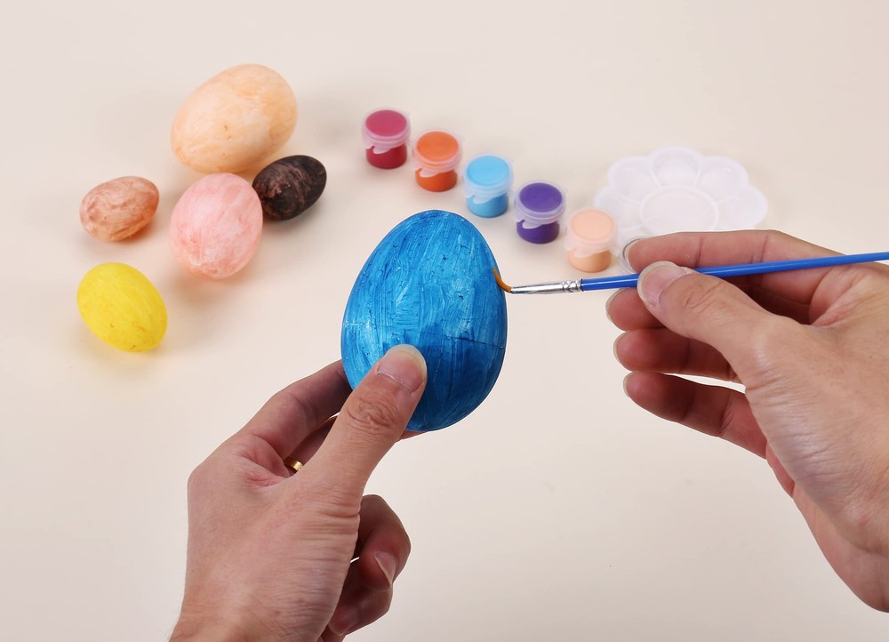 6 Pack 6 inchs Craft Foam Eggs, Polystyrene Foam Eggs Use for Easter, Hallowe...