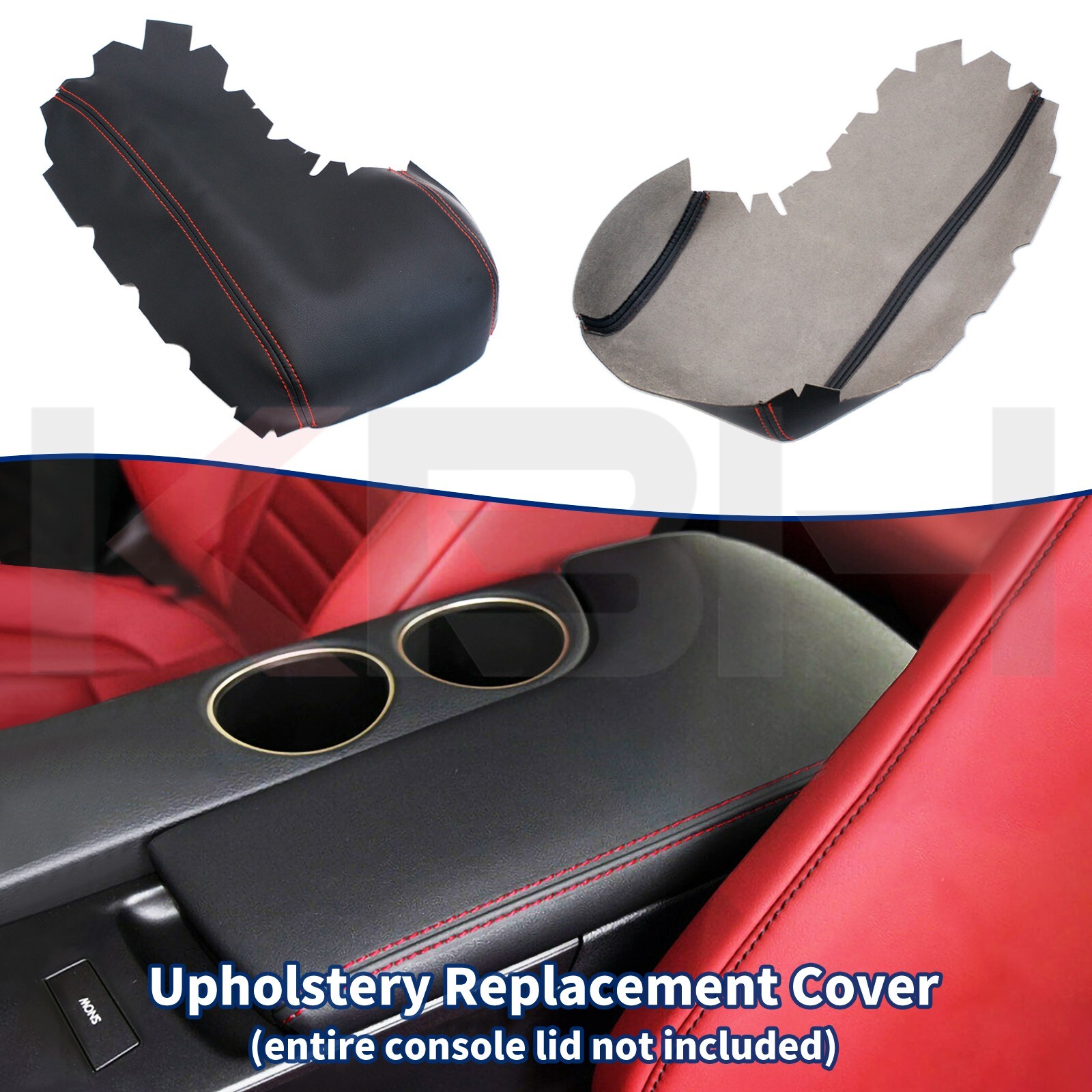 Fits 14-17 Lexus IS200t IS250 IS300 IS350 Leather Console Lid Armrest Cover Red