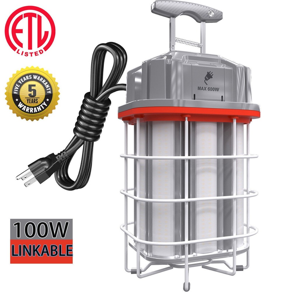 LED Temporary Work Light 100Watt Linkable Construction Job Site Work Light 5000K