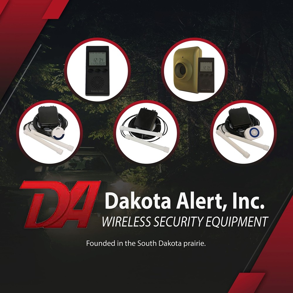 Long Range Motion Sensor System- Dakota Alert MTPR-4000 Wireless Black