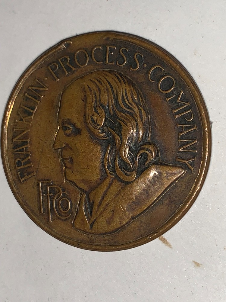 Rare early Franklin Process Company Token