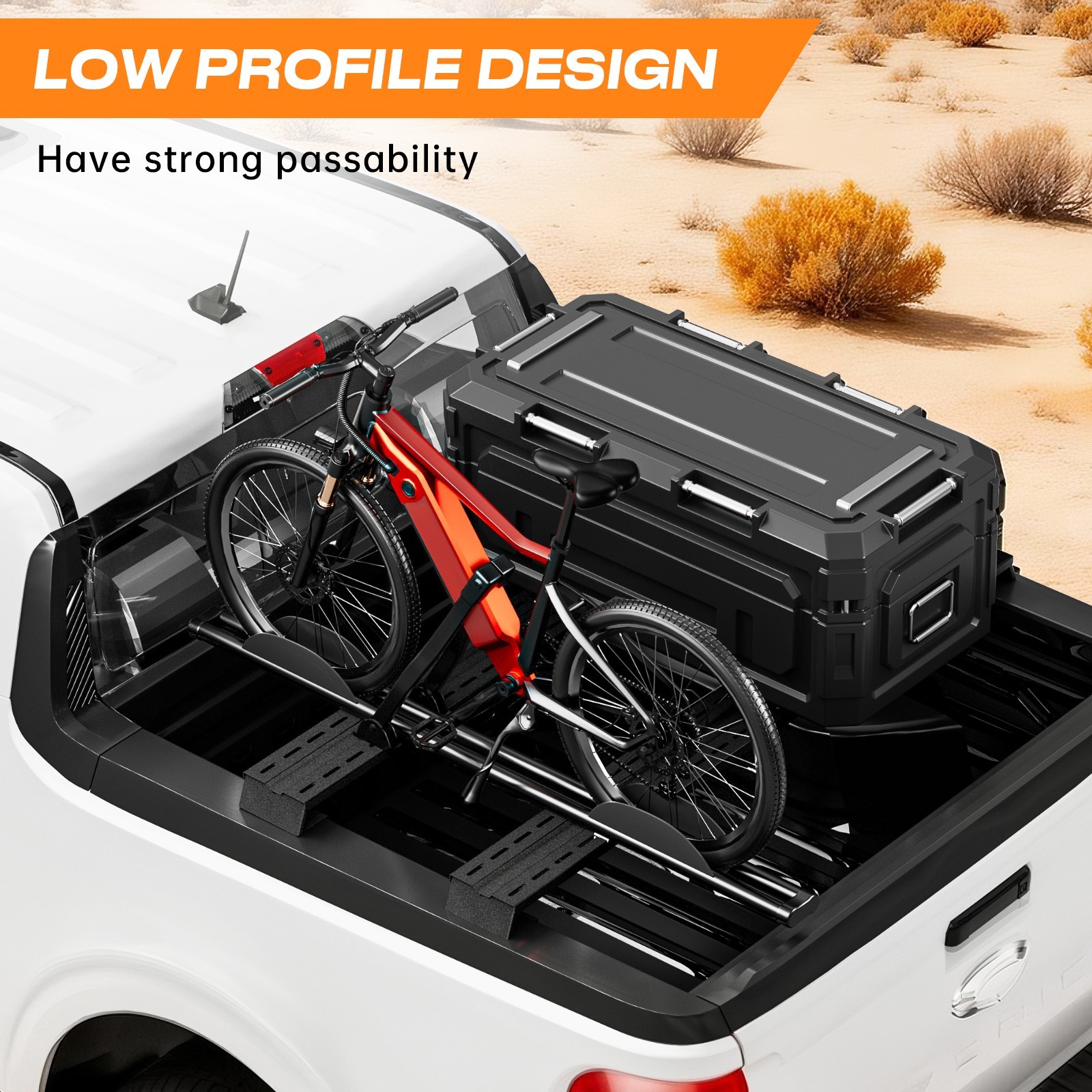 Universal Truck Bed Rack Low Profile Cargo Cross Bar 900lbs Fit Silverado Tacoma