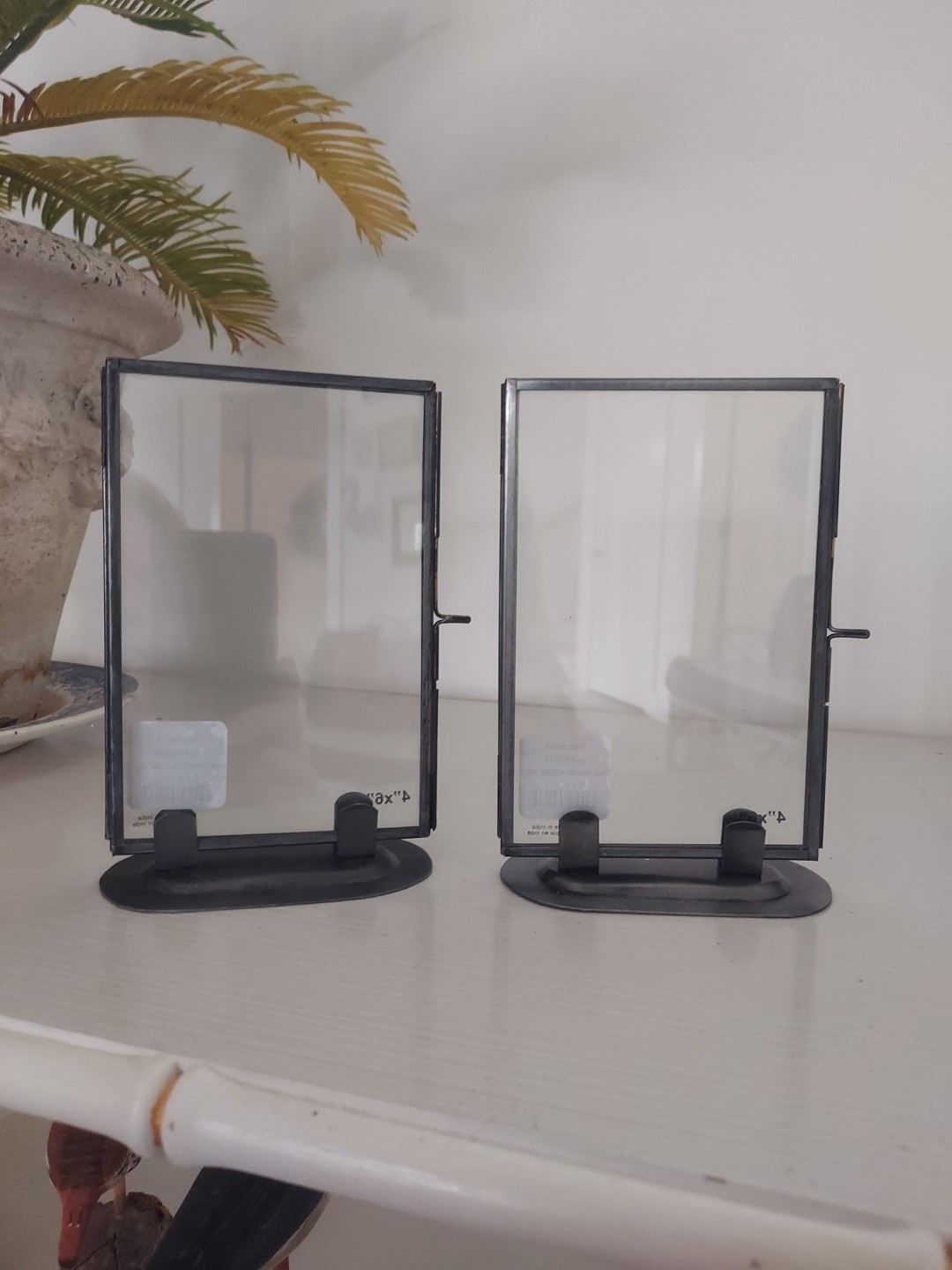 Piture Frames From Terrain 4" X 6" Metal And Glass Anthropologie Unused