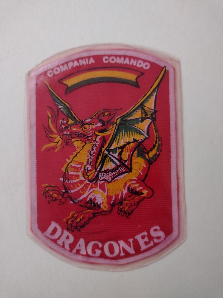 BOLIVIA COMPANIA COMANDO DRAGONES PATCH IN CLEAR PLASTIC