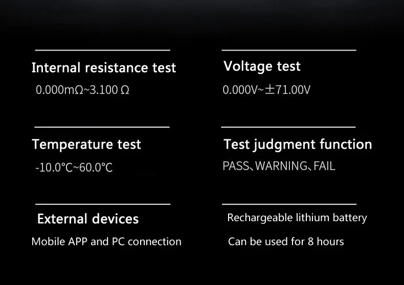 UNIT UT677A Battery Internal Resistance Tester Volt Temp Meter Bluetooth PC APP