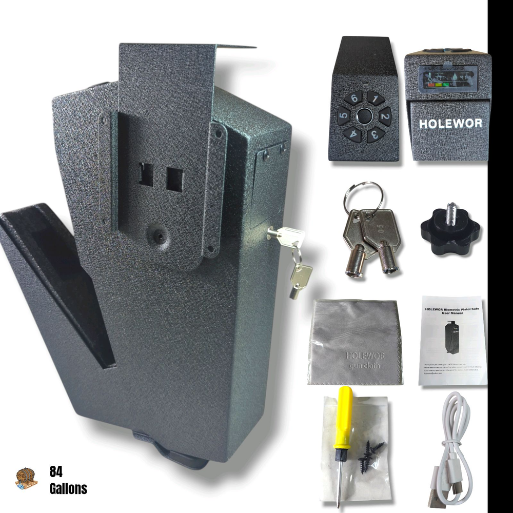 HOLEWAR Biometric Drop Down Handgun Pistol Safe