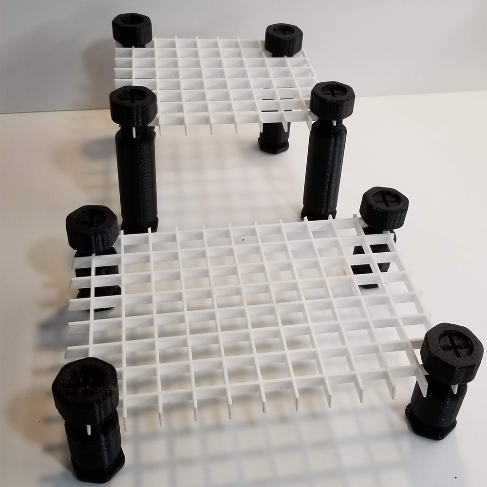 Egg Crate Adjustable Height Legs - 3D Printed - PETG