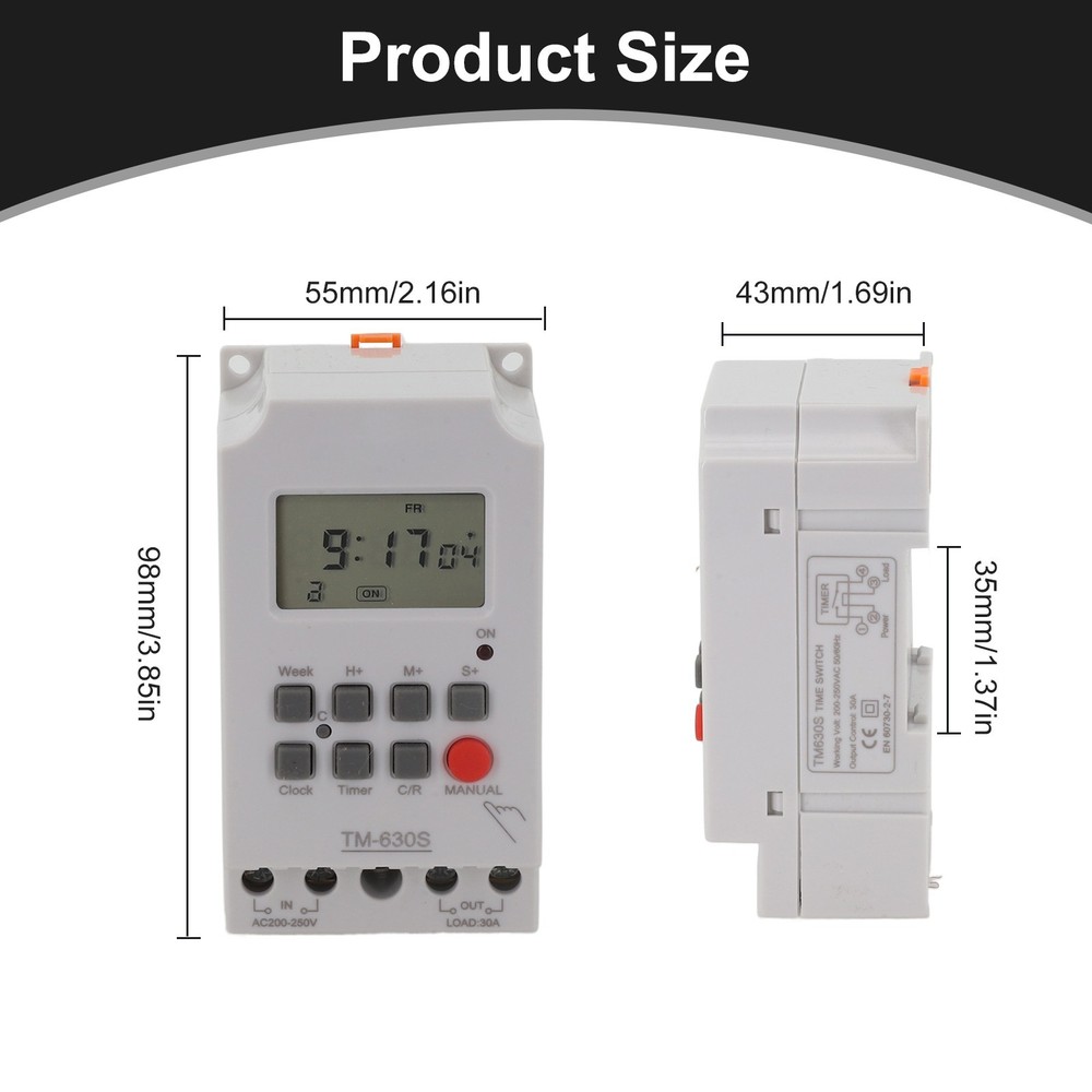 Programmable Timer Controller AC220V LCDDigital Microcomputer Timer TM630S2