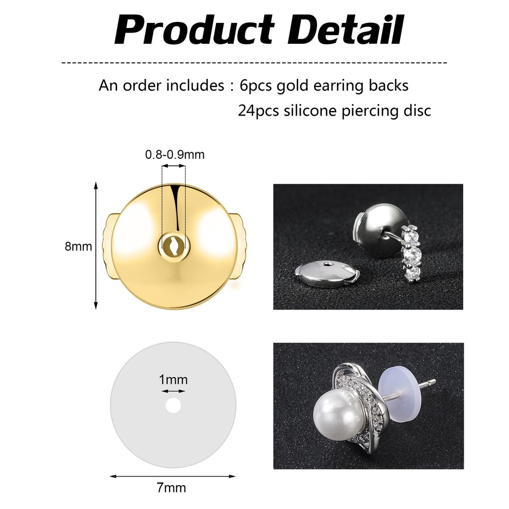 Stainless Steel Locking Earring Backs for Studs Locking Earring Backs Replacemen