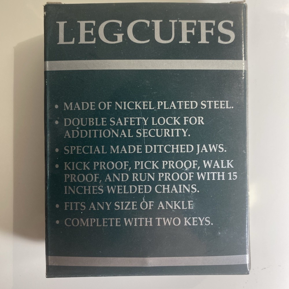 Double Lock Heavy Duty Leg & Hand Cuffs – Maximum Security & Durability - 2 Keys
