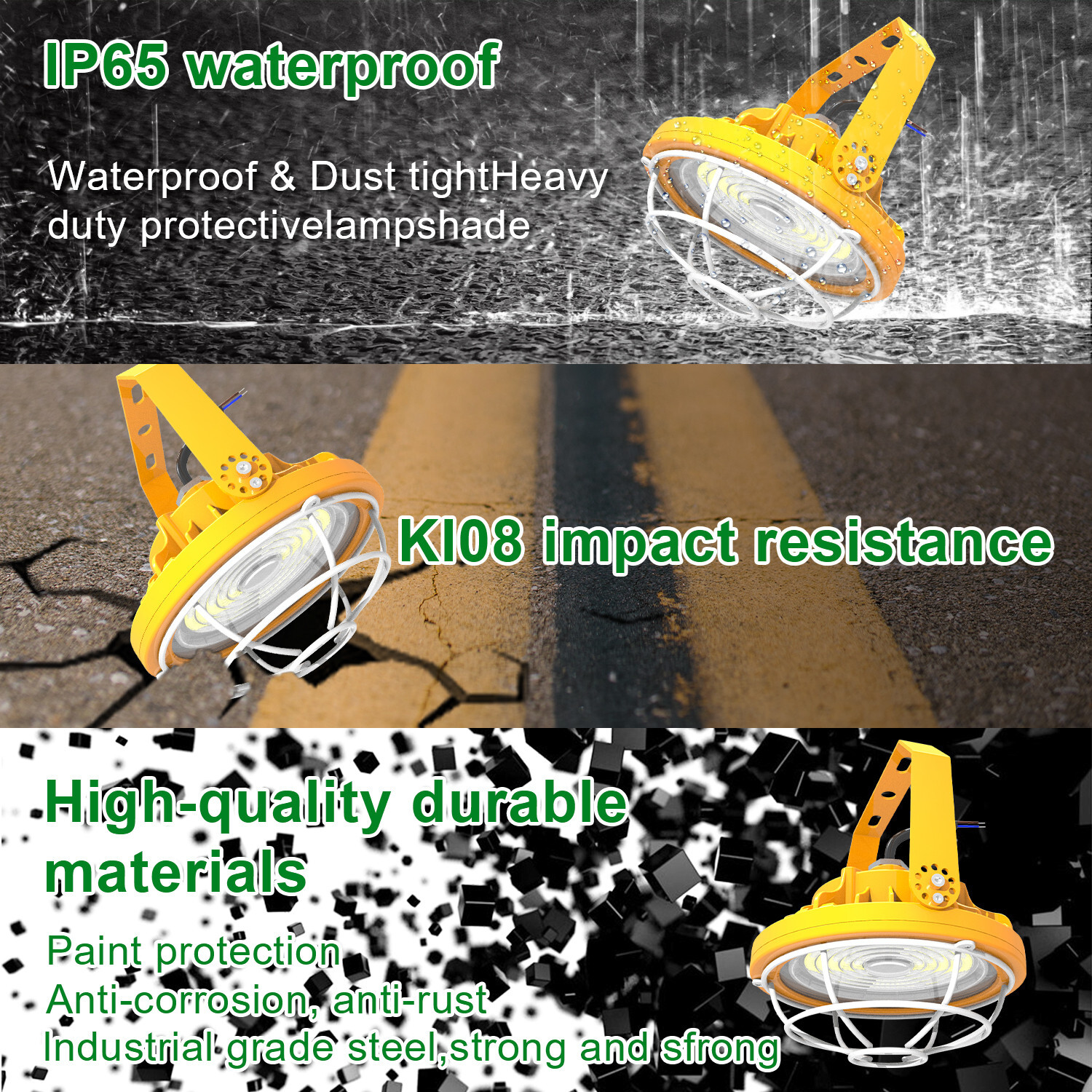 30W LED Dock Lights with Folding Arm 360° Rotatable Lamp Head, IP65, 4200LM UL