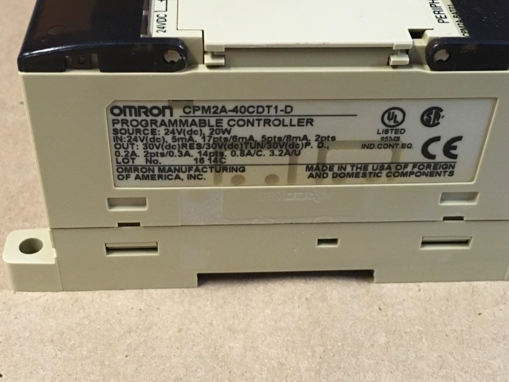 Omron CPM2A-40CDT1-D Programmable Logic Controller PLC 30VDC-Out 0.2A (KB)