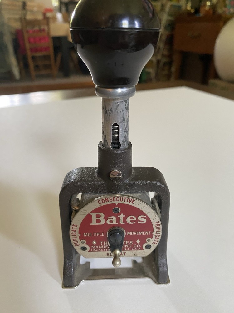 Vintage Numbering Machine Stamp Bates