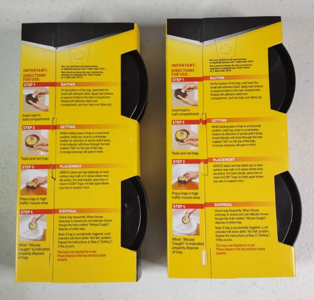 2 D Con Mouse Trap Value Packs No View No Touch Traps 4 Total Traps
