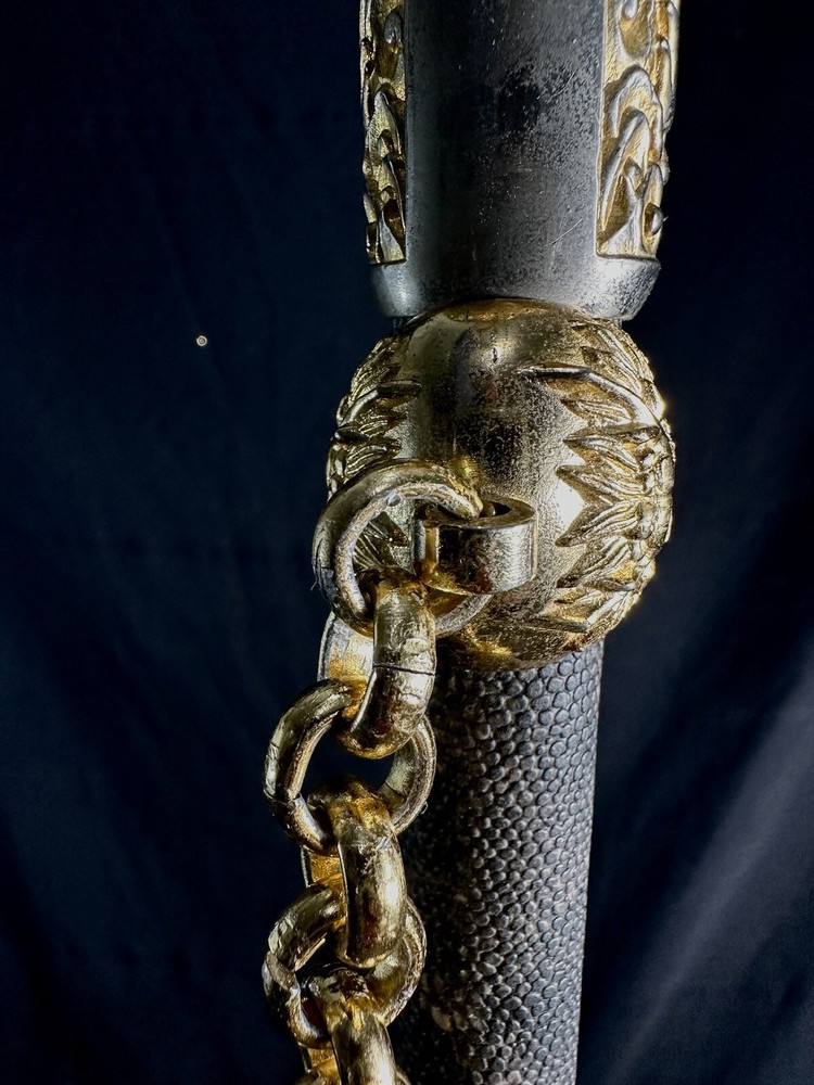 Executioner's Sword 2 Hands Short Blade Snakeskin Scabbard Taiwan