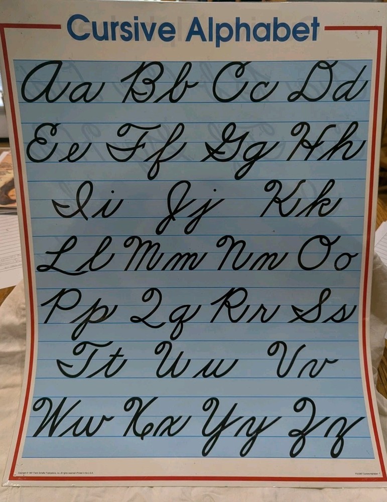 Carson-Dellosa Publishing Cursive Alphabet Wallchart