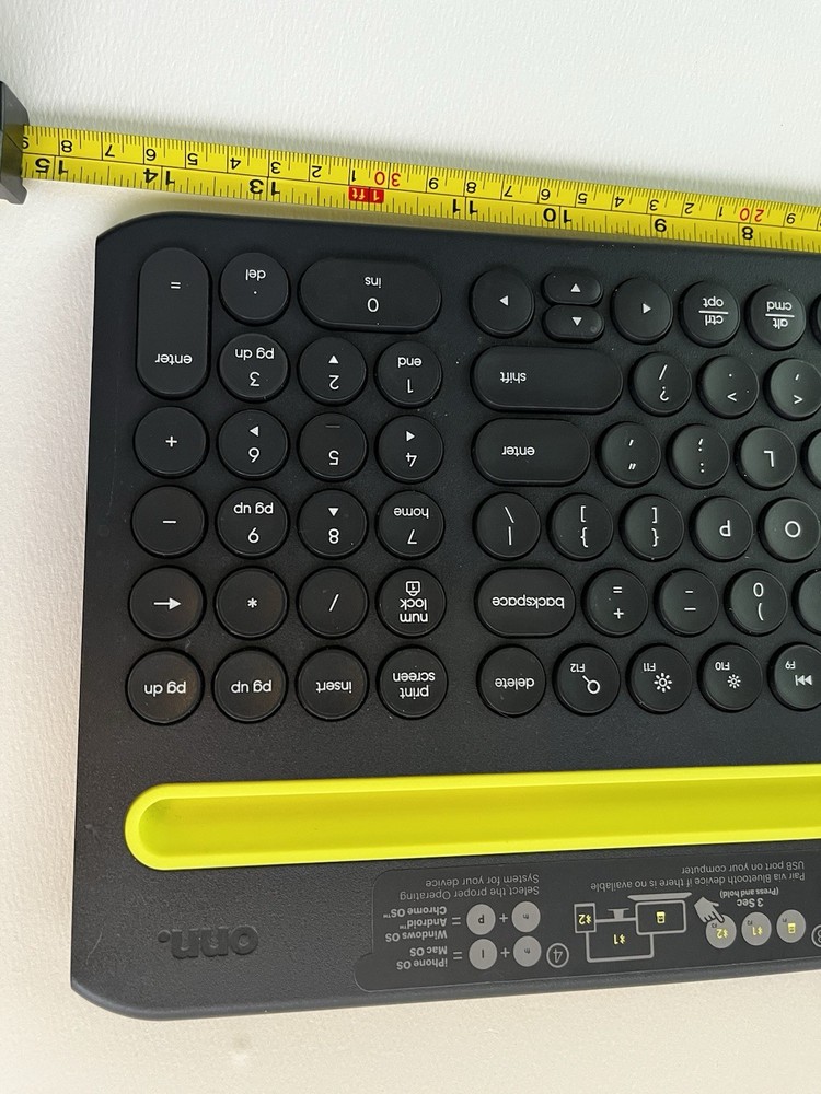 Onn Surf Multi‑Device Bluetooth Wireless Full‑Size Keyboard – Tested & Working