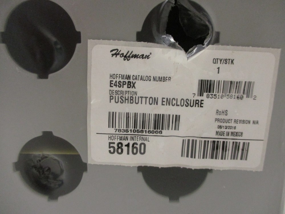 *NEW* HOFFMAN E4SPBX PUSH BUTTON ENCLOSURE
