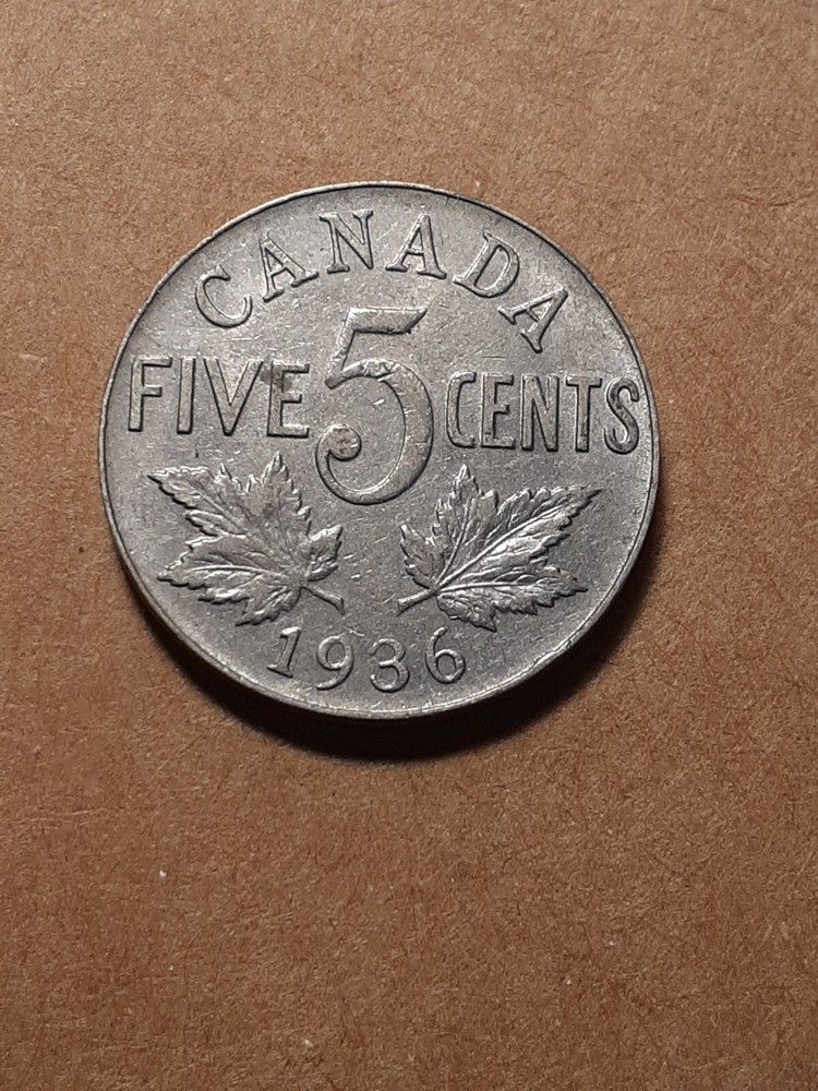 1936 FIVE CENTS CANADA