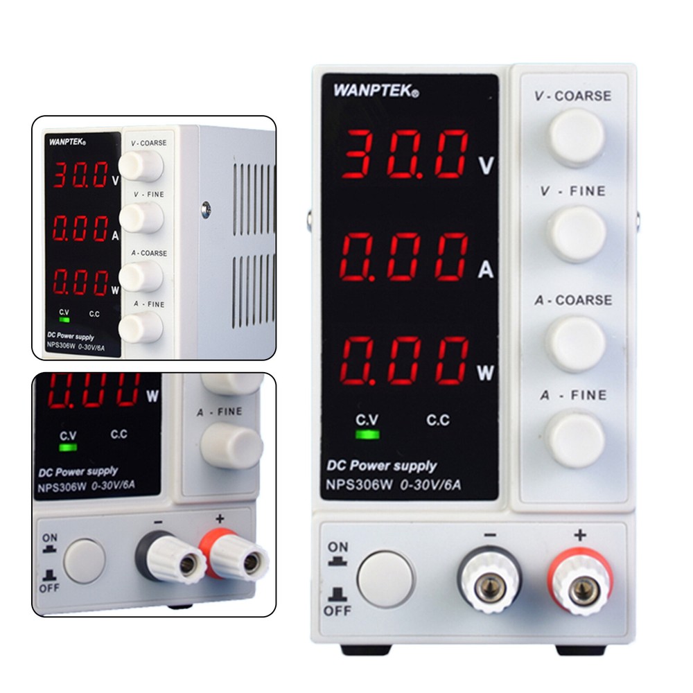 DC Power Supply Variable Adjustable Switching Regulated Power Supply 0-30V 0-6A