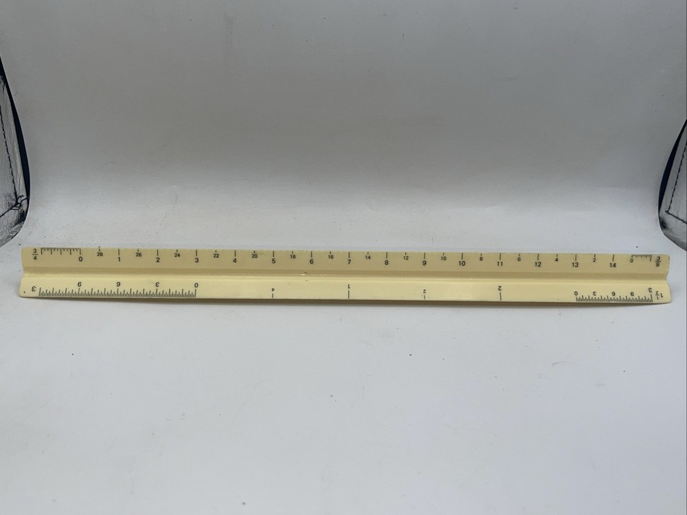 Ruler Vintage 12" STAEDTLER MARS 987 19-31 Triangular Drafting Architects Scale