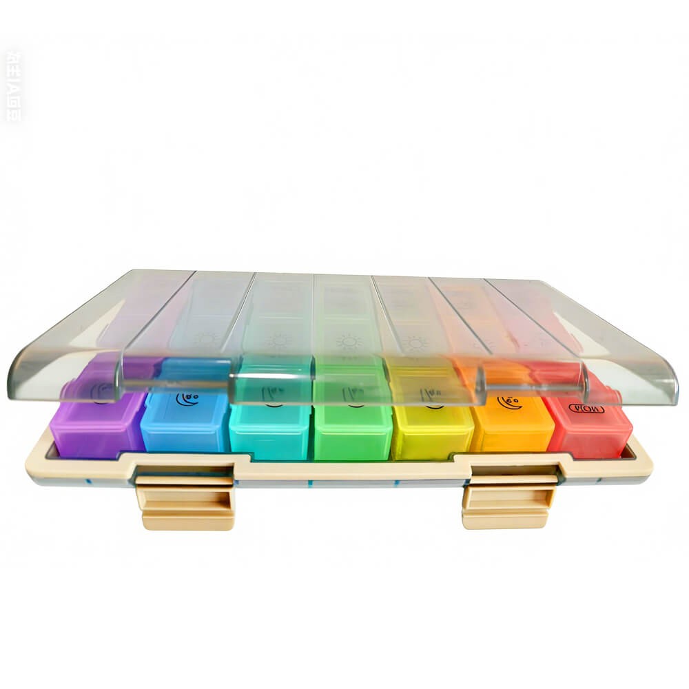 Monthly Pill Organizer Pill Case Pill Box One Week 3 Times a Day Moisture-Proof