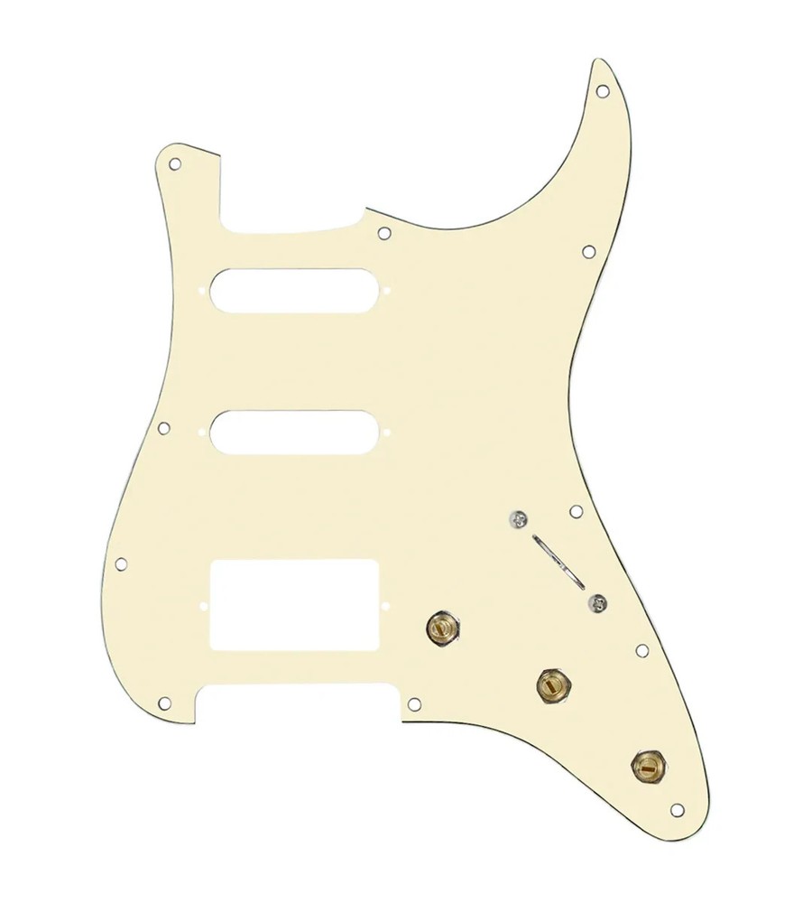 920D Custom Pre-Wired HSS Strat Pickguard Aged White